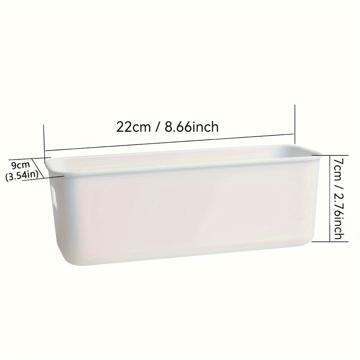 Juego de 2 cajas de almacenamiento de plástico blanco para cocina, dormitorio y baño