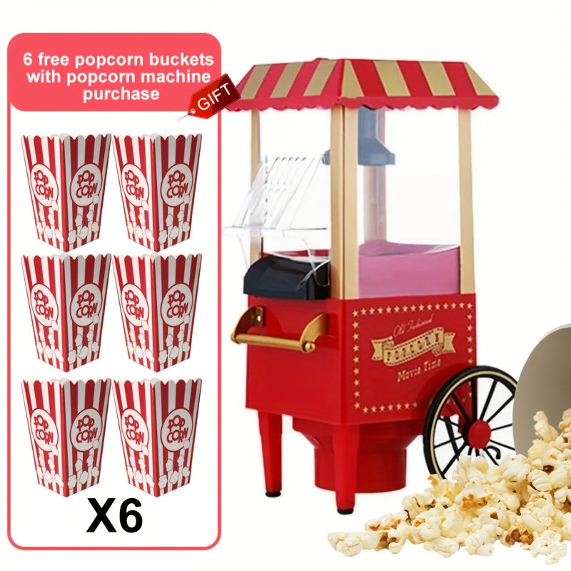 Electric Popcorn Machine with Cart for Home Use
