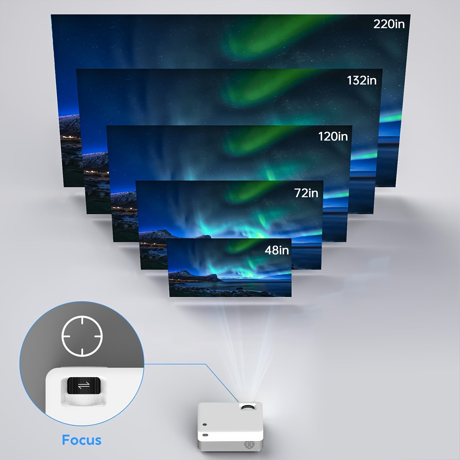 Mini Portable Projector for Home Theater 720P 4K Support 8000L