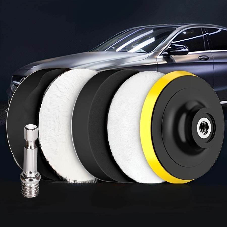 Conjunto de discos para pulir esponja para pared de coche, amoladora angular, 10.16cm