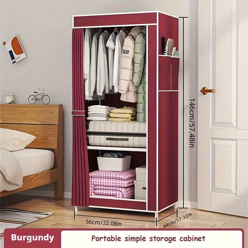 3.2 Cu Ft Storage Closet with Metal Frame for Bedroom Home Organization