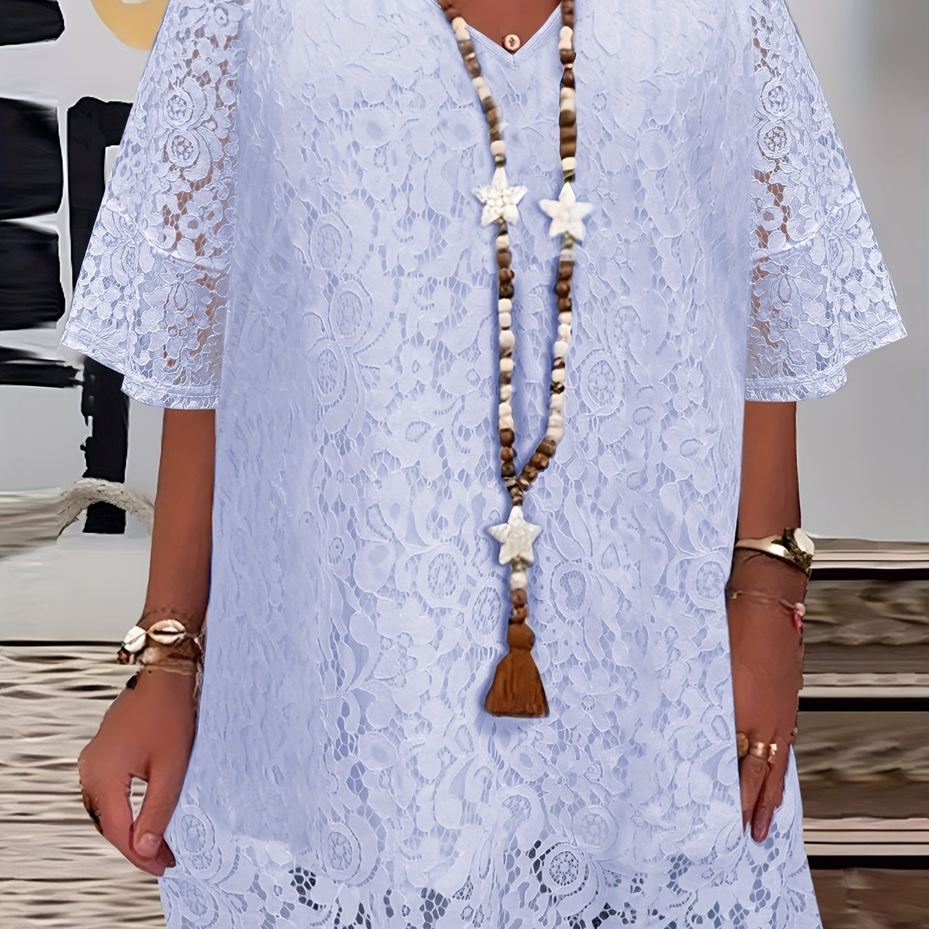 Plus Size Kelepçeli Chiziqli T-shirt ayollar modasi