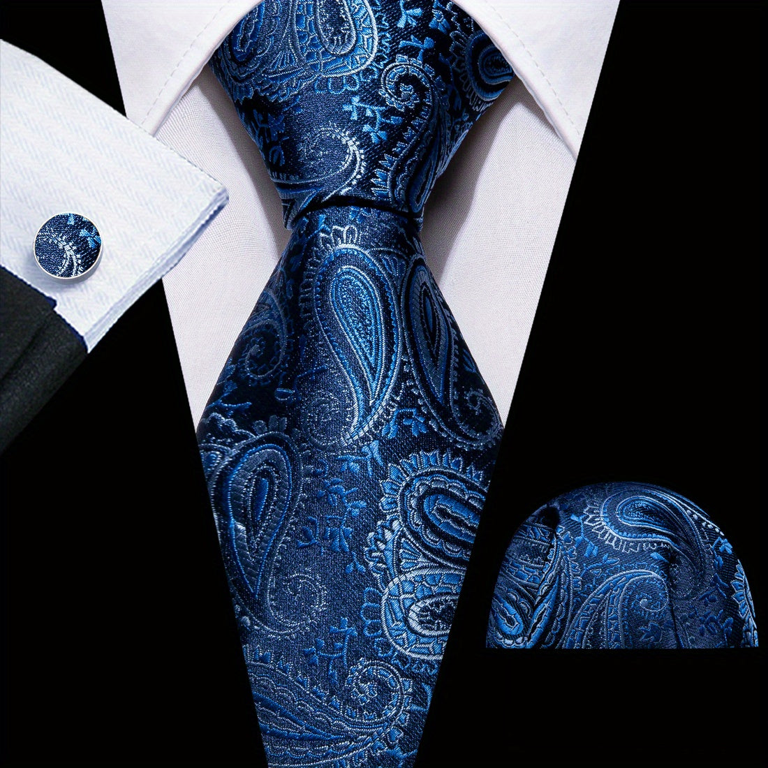 Men's Paisley Woven Necktie for Weddings and Formal Events