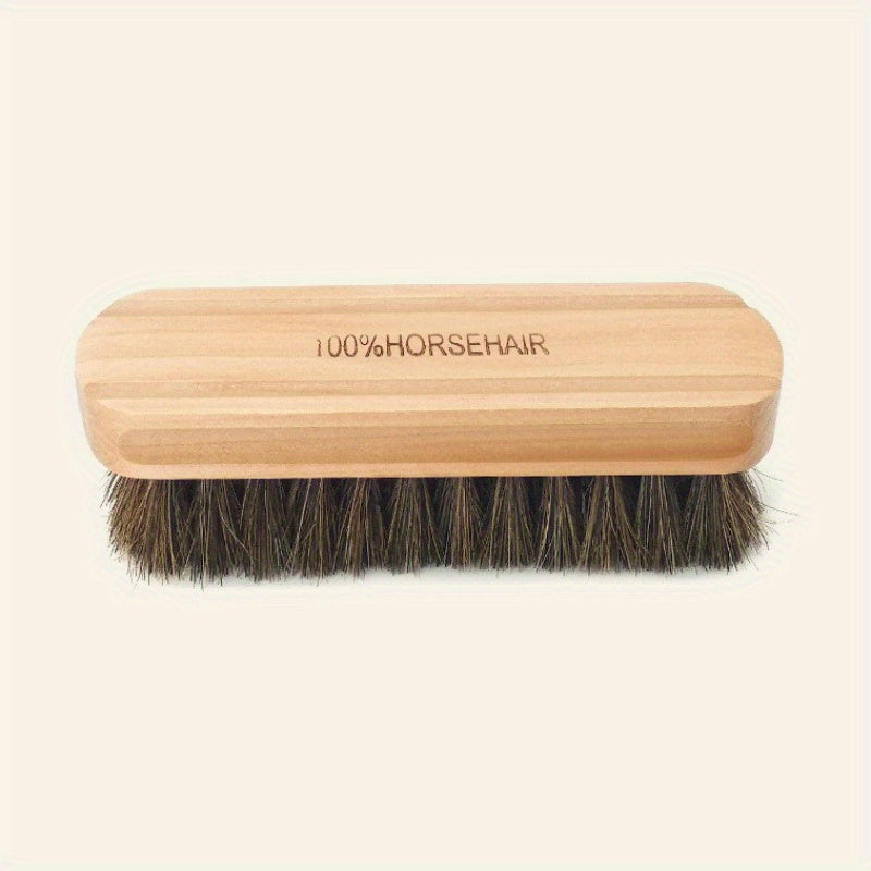 Horse Hair Shoe Brush for Cleaning and Polishing Suede Boots and Shoes
