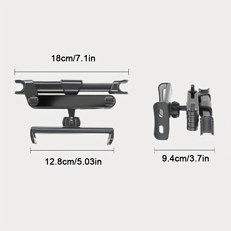 360° Rotatable Car Phone and Tablet Holder for 10-28cm Devices Black Red