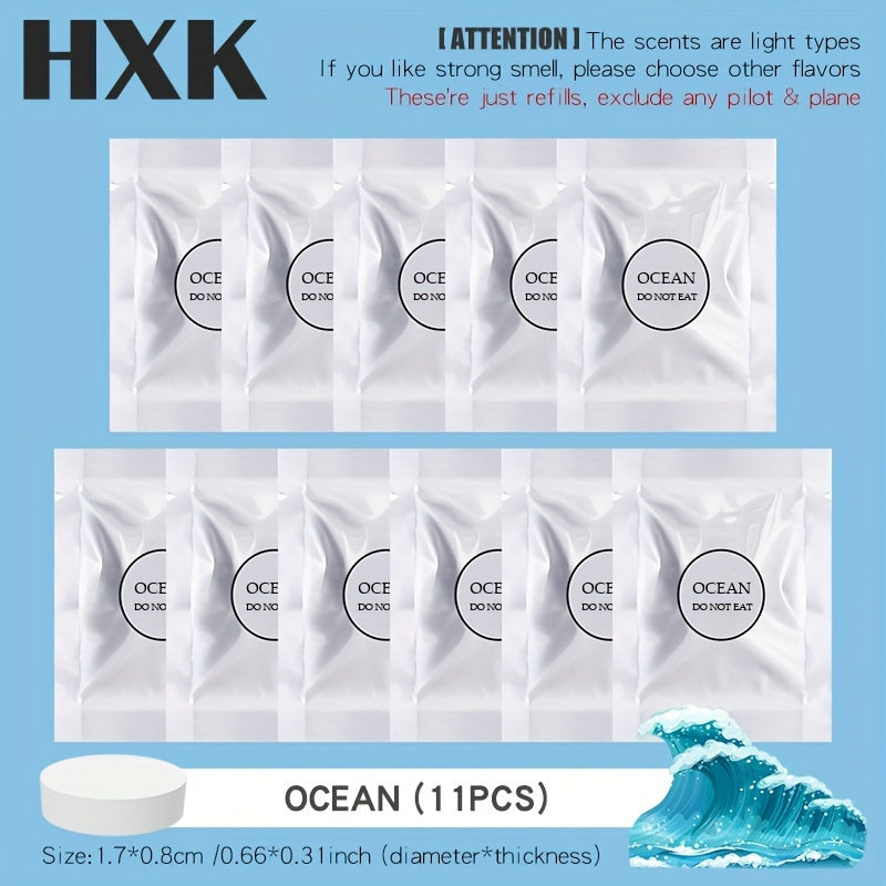 Qattiq avtomobil havo tozalash tabletkalarining almashtirish paketi, konditsioner ventlari uchun