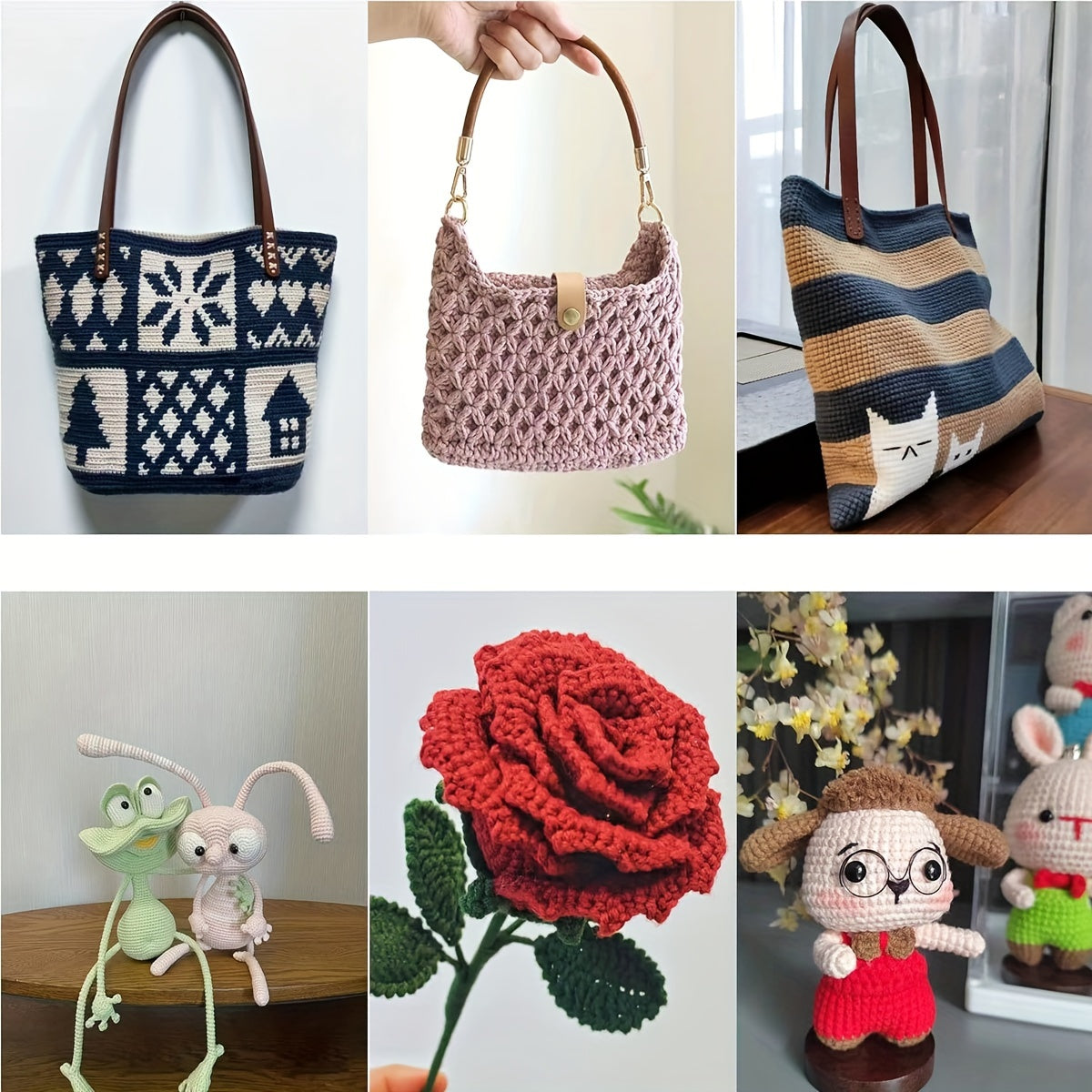 3-Piece Soft Acrylic Yarn for Crochet and Knitting 50g Hand-Dyed 4-Ply