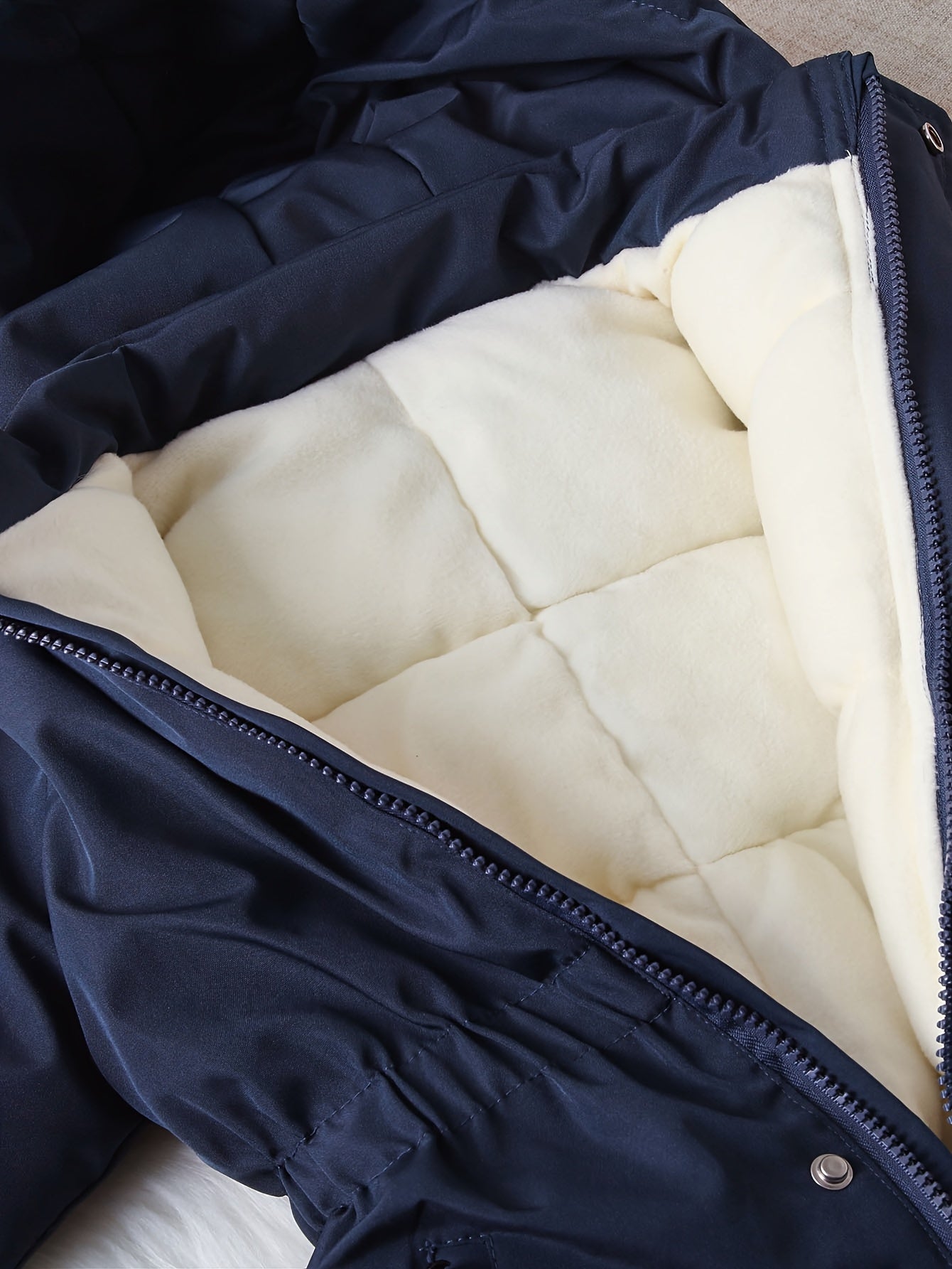 Baby Winter Snowsuit for Ages 1-5 with Faux Fur Hood and Zipper Closure