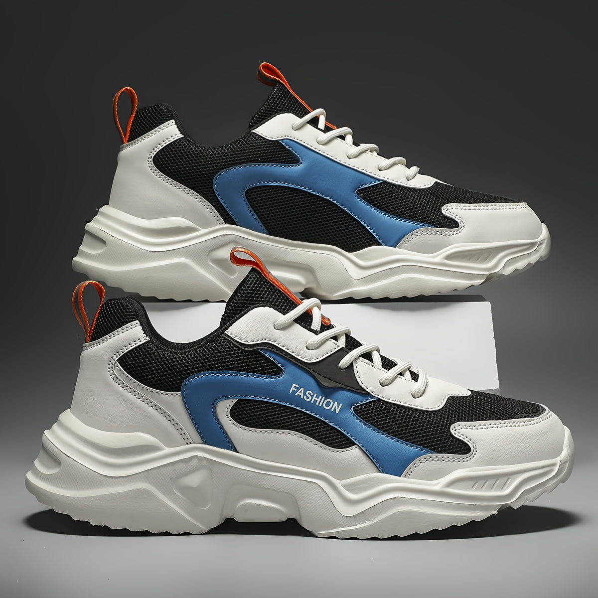 Men's Breathable Non-Slip Platform Sneakers for Street Walking