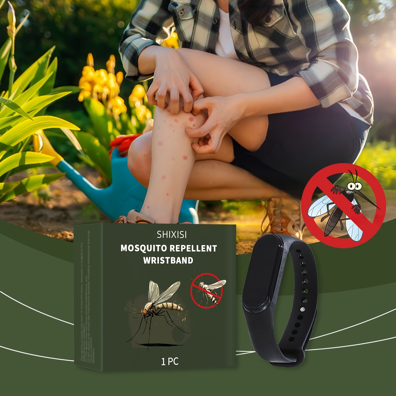 Unisex Silicone Mosquito Repellent Bracelets for Outdoor Camping