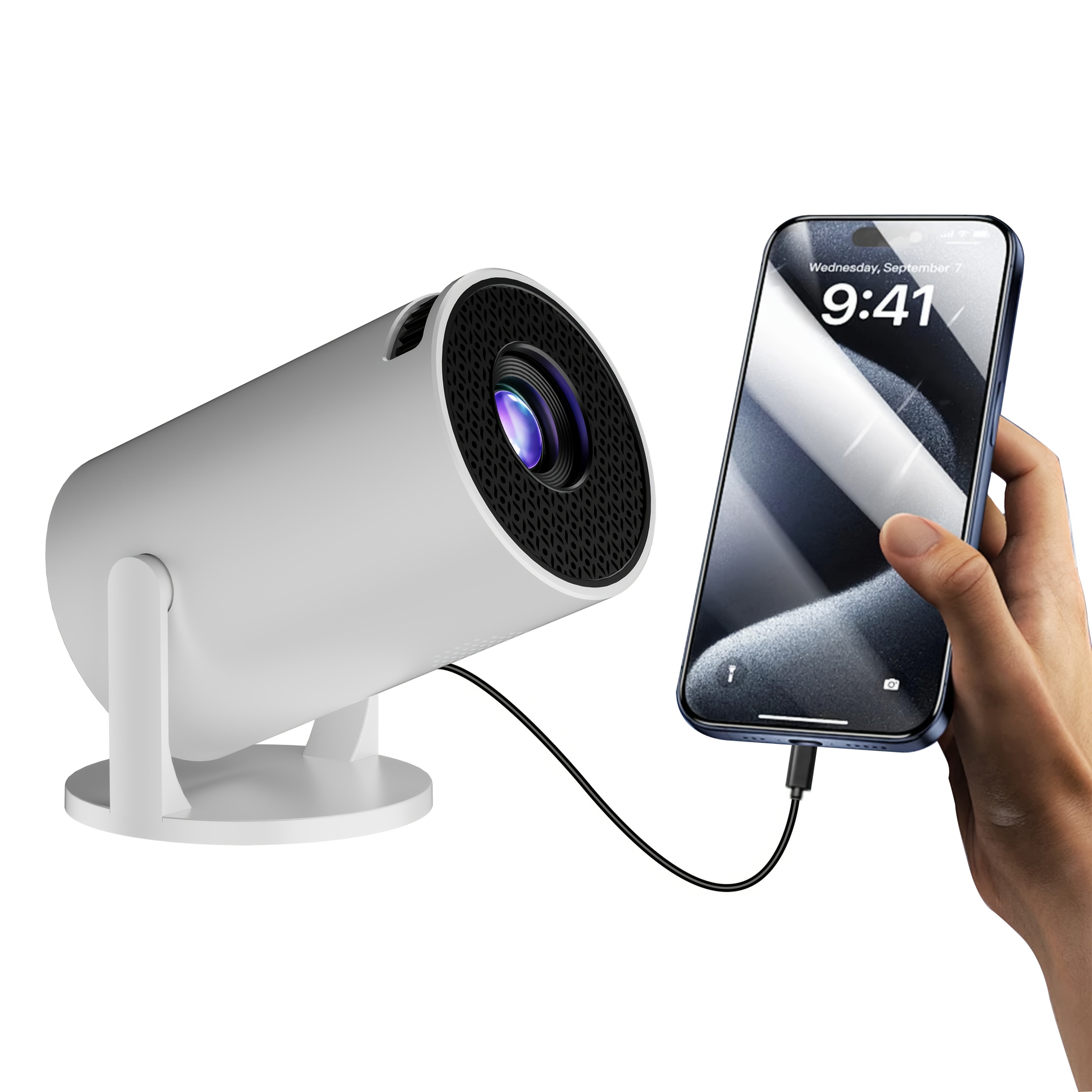 Mini Portable Projector with 720P HD LCD Display for Indoor Outdoor Use