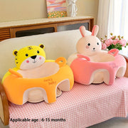 Kichkina bolalar uchun yuqori stul, multfilm hayvonlari dizayni bilan, mo'rt qoplamali, past markaziy og'irlik, kompakt saqlash