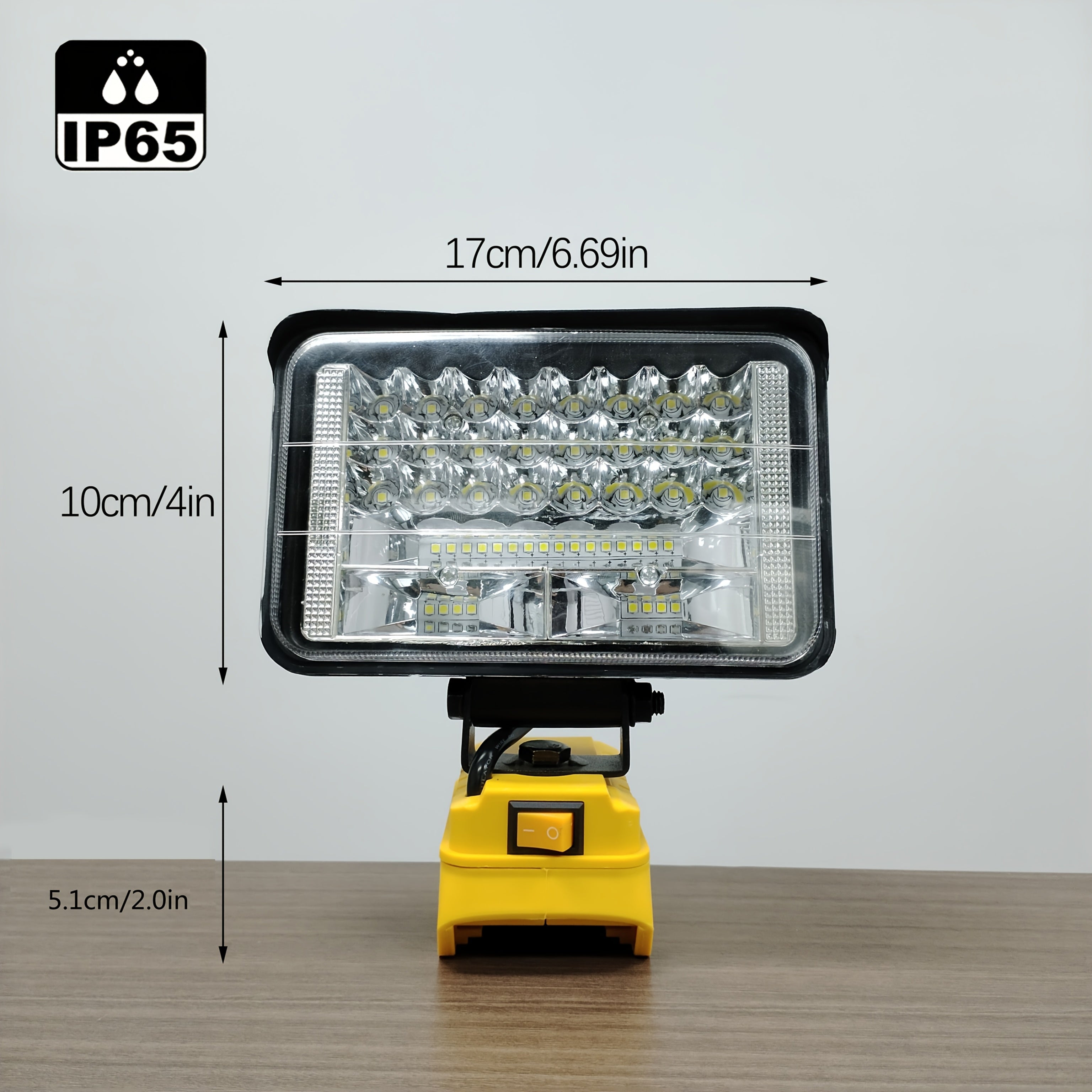 Cordless LED Work Light Floodlight with USB Charging Ports 48W 60W 90W Waterproof Portable