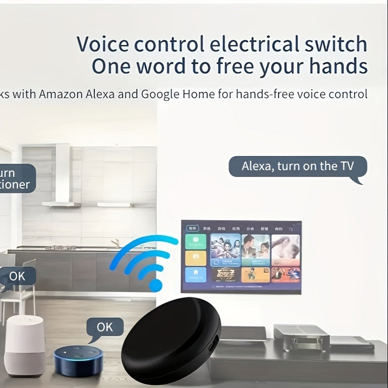 WiFi IR Universal Remote Control with Timer Voice Assistant Support for Smart Home Devices