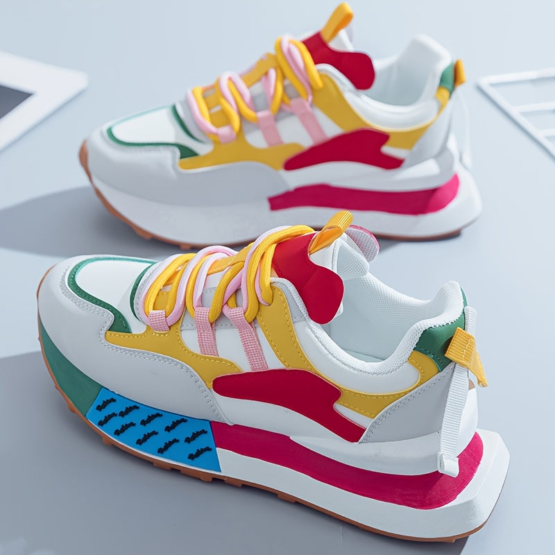Women's Colorful Casual Sneakers Breathable Fabric Non-Slip Sole