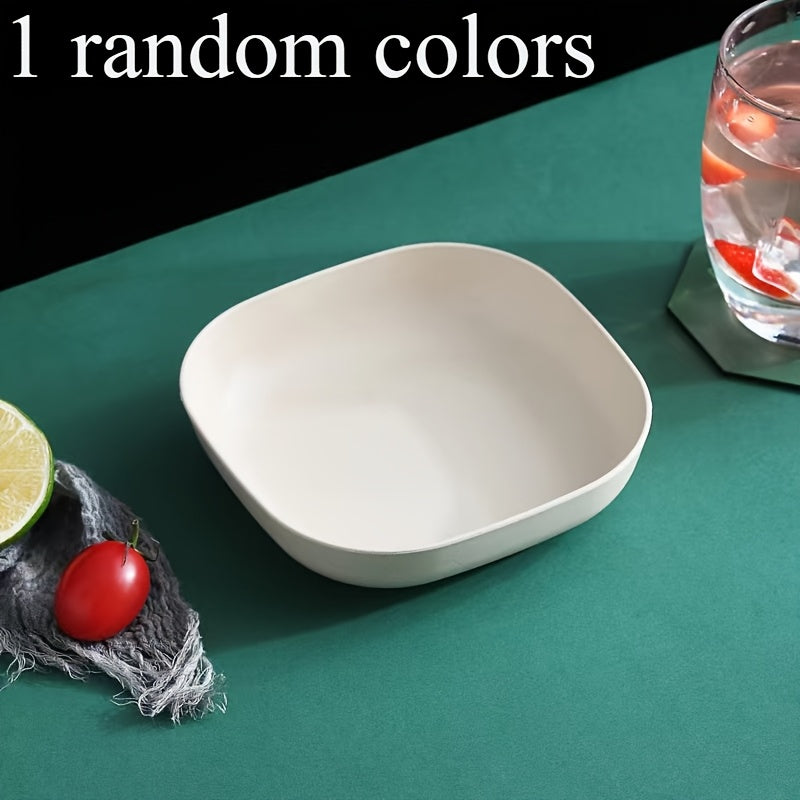 Juego de platos de plástico cuadrados para cenar, aptos para alimentos, snack, desayuno, 1/5/10 piezas