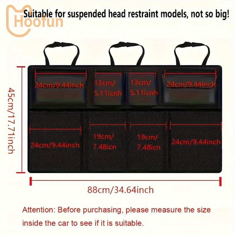 Bolsa de almacenamiento colgante para maletero de coche, impermeable, organizador para SUV con 8 compartimentos grandes