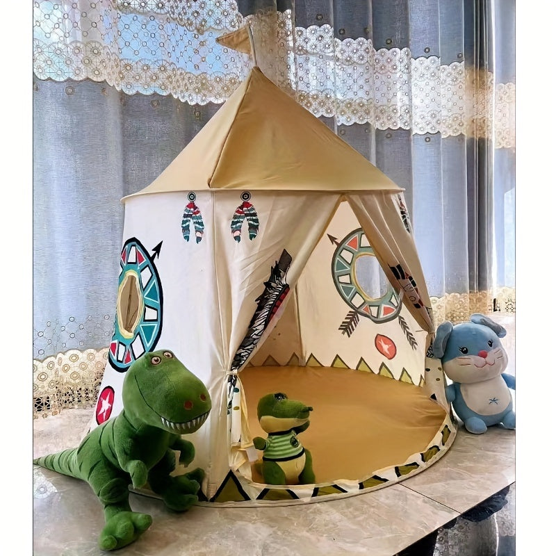 Foldable Kids Playhouse Indian Tent Style Princess Castle Indoor Toy for Children