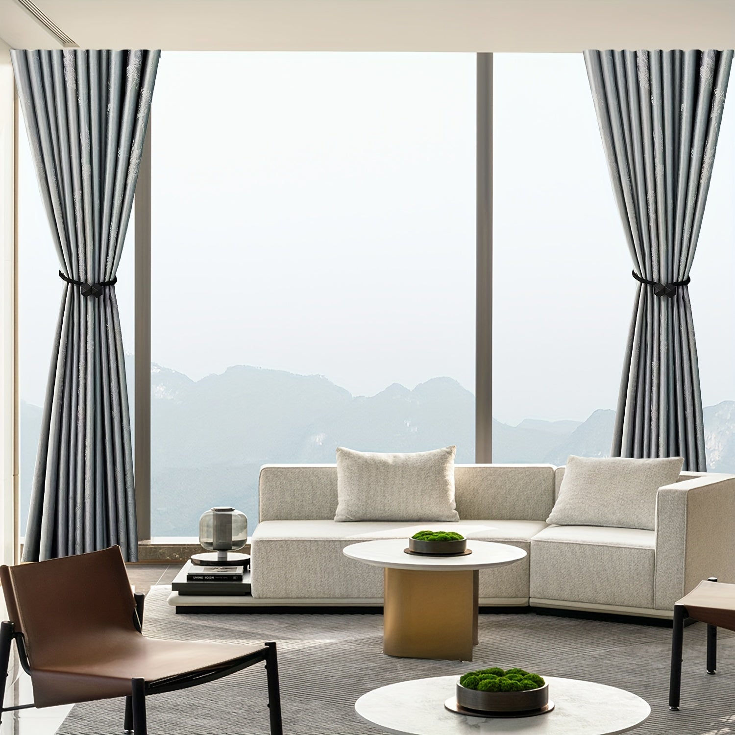 Magnetic Curtain Tiebacks with Thick Twist Rope and Strong Hold for Living Room and Home Decor