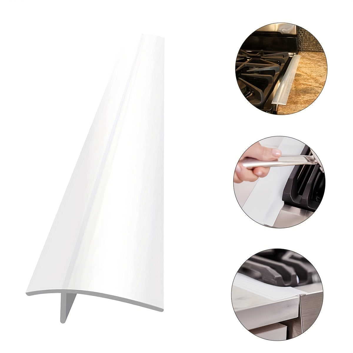 Silicone Kitchen Counter Gap Cover 63cm Fill Gaps Between Appliances Spill Resistant