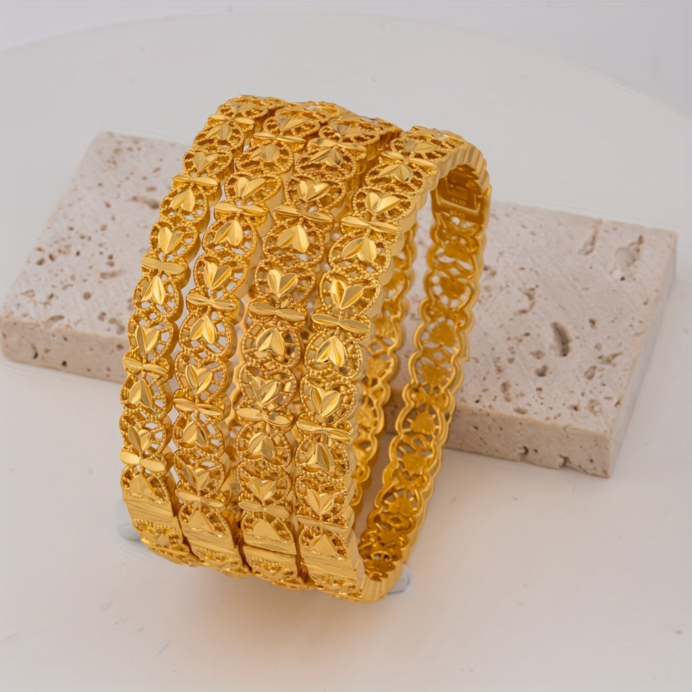 Women’s Copper Open Cuff Bracelet Filigree Jewelry for Wedding and Daily Wear