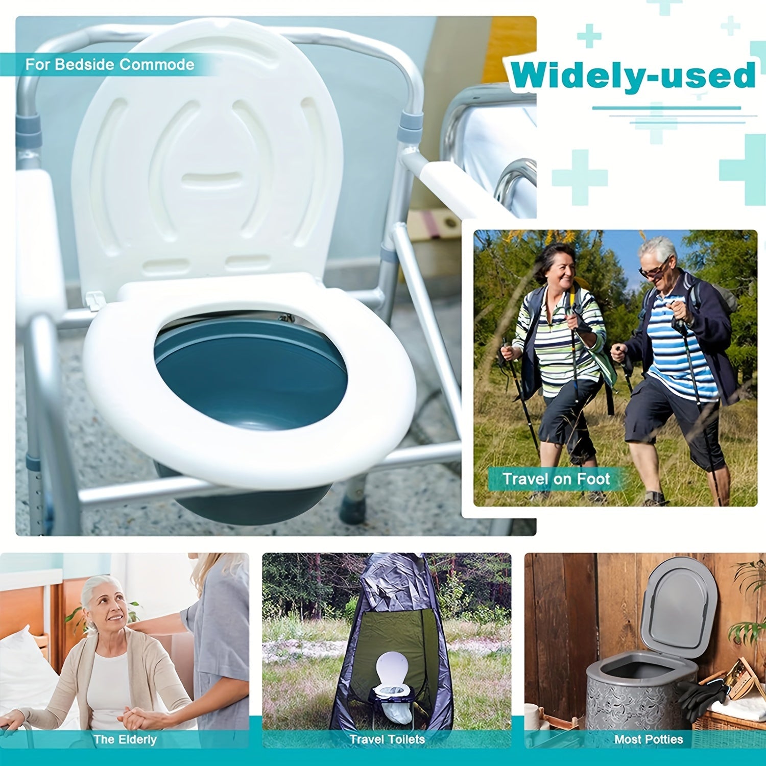 Super Absorbent Disposable Pads for Portable Toilets Bedpans Camping 10/50 Pack