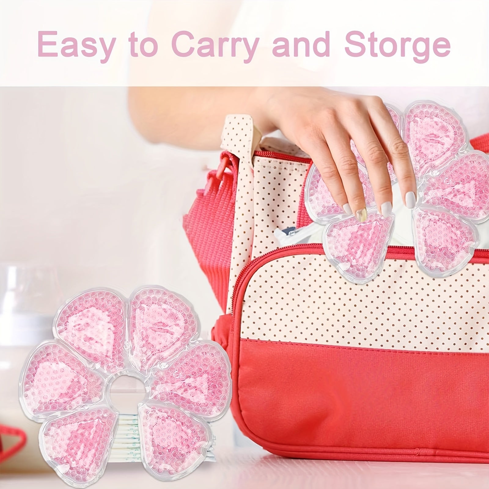 Pack de gel de pecho de felpa para unisex, conjunto de bolsas, calor y frío, leche, relajación