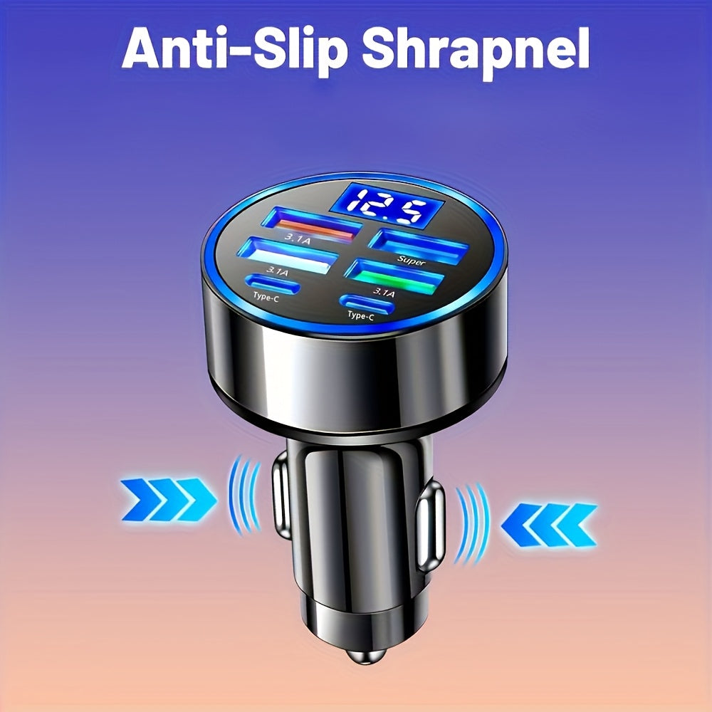 Dual USB Car Charger QC3.0 Fast Charging Multi-Function Digital Display