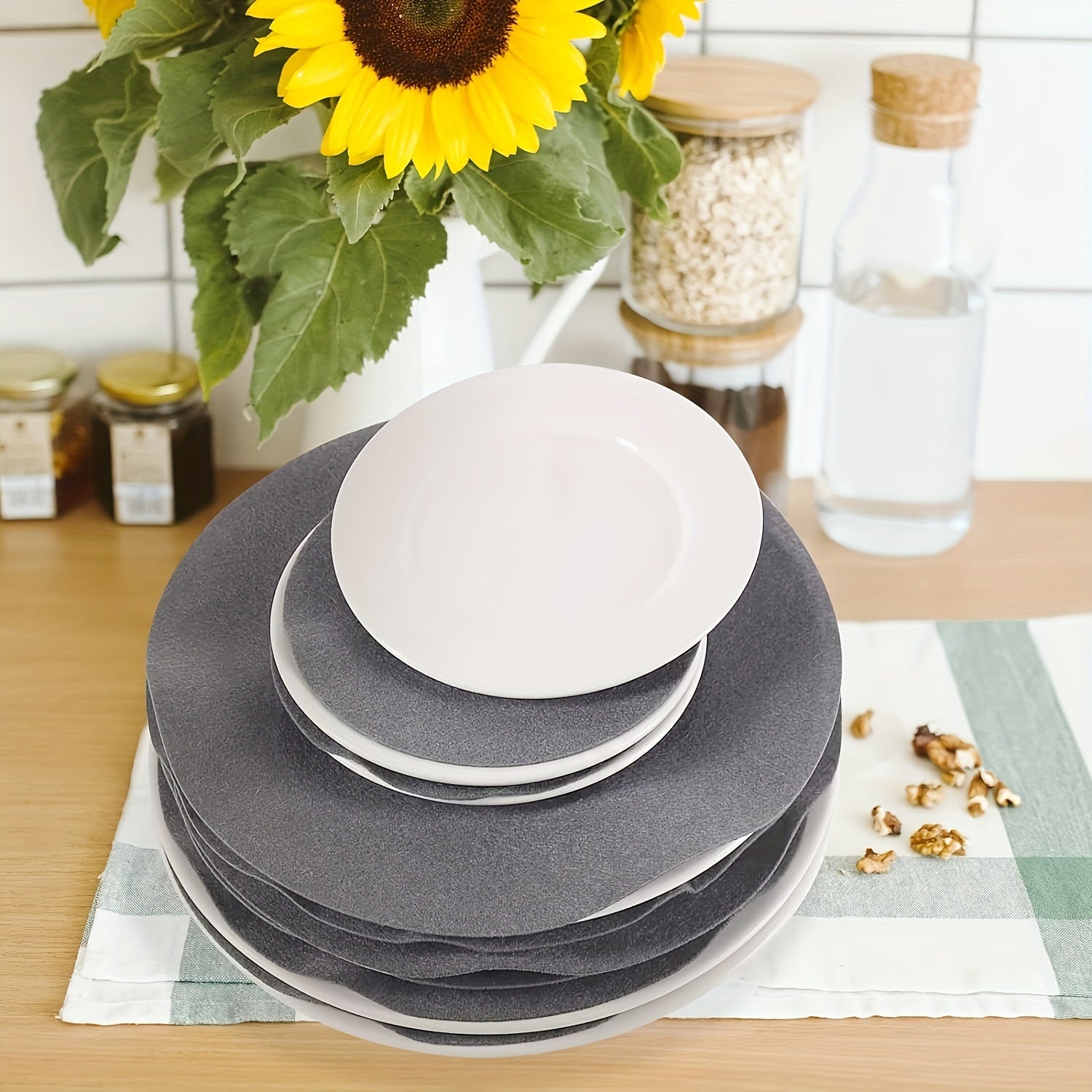 Set of 36 FeltMate Felt Pot Holders and Plate Separators for Cookware and Dinnerware Protection