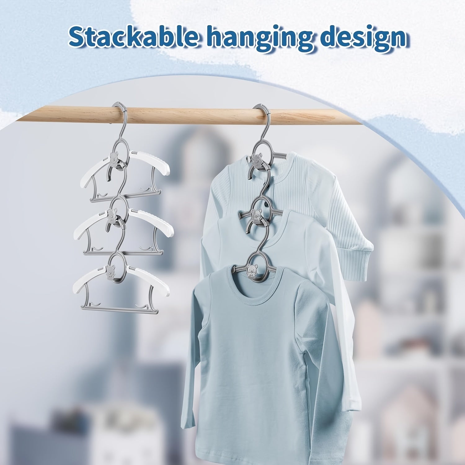 Adjustable Retractable Clothes Hanger Gray Suitable for Any Occasion