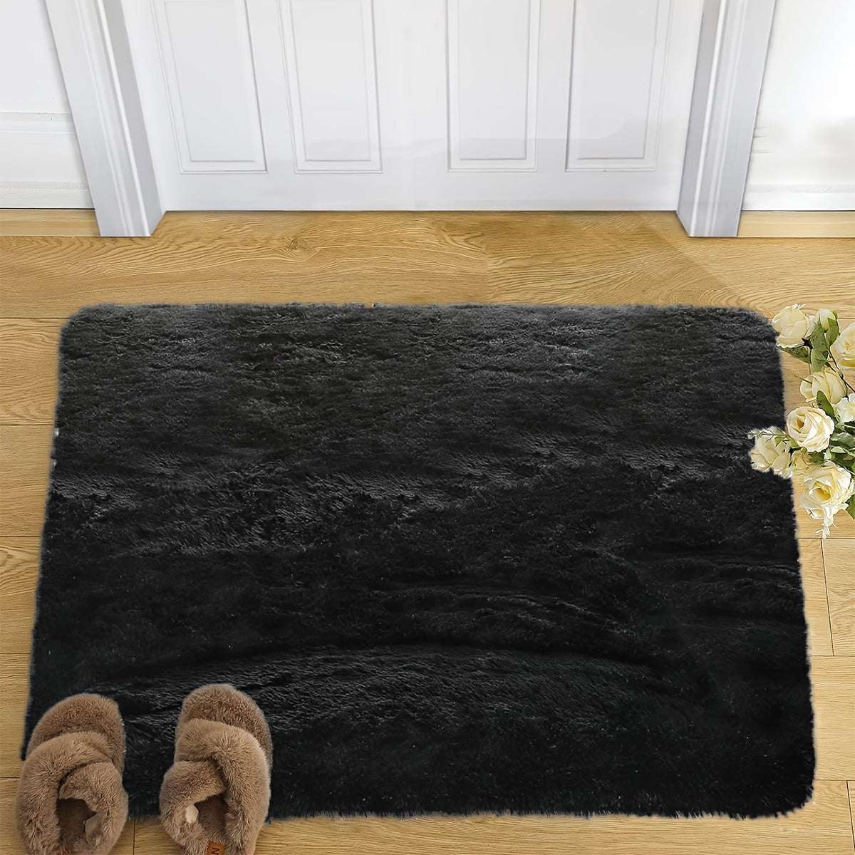 Super yumshoq, pufakli, anti-slip orqa qismiga ega bo'lgan gilam, bezatish uchun yangilangan g'ovak dizayni, qulay, to'kilmaydigan shaggy gilam, yotoq yonida iliq va zamonaviy bezatish uchun.