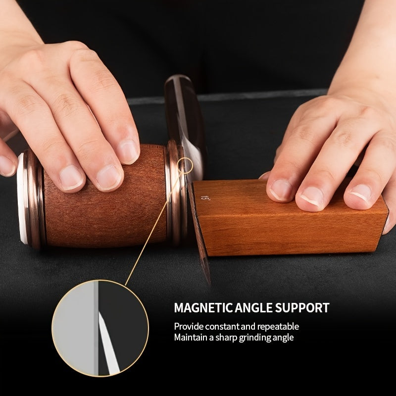 Kitchen Knife Sharpening Set with Magnetic Angle Guide, Corundum, Metal Construction