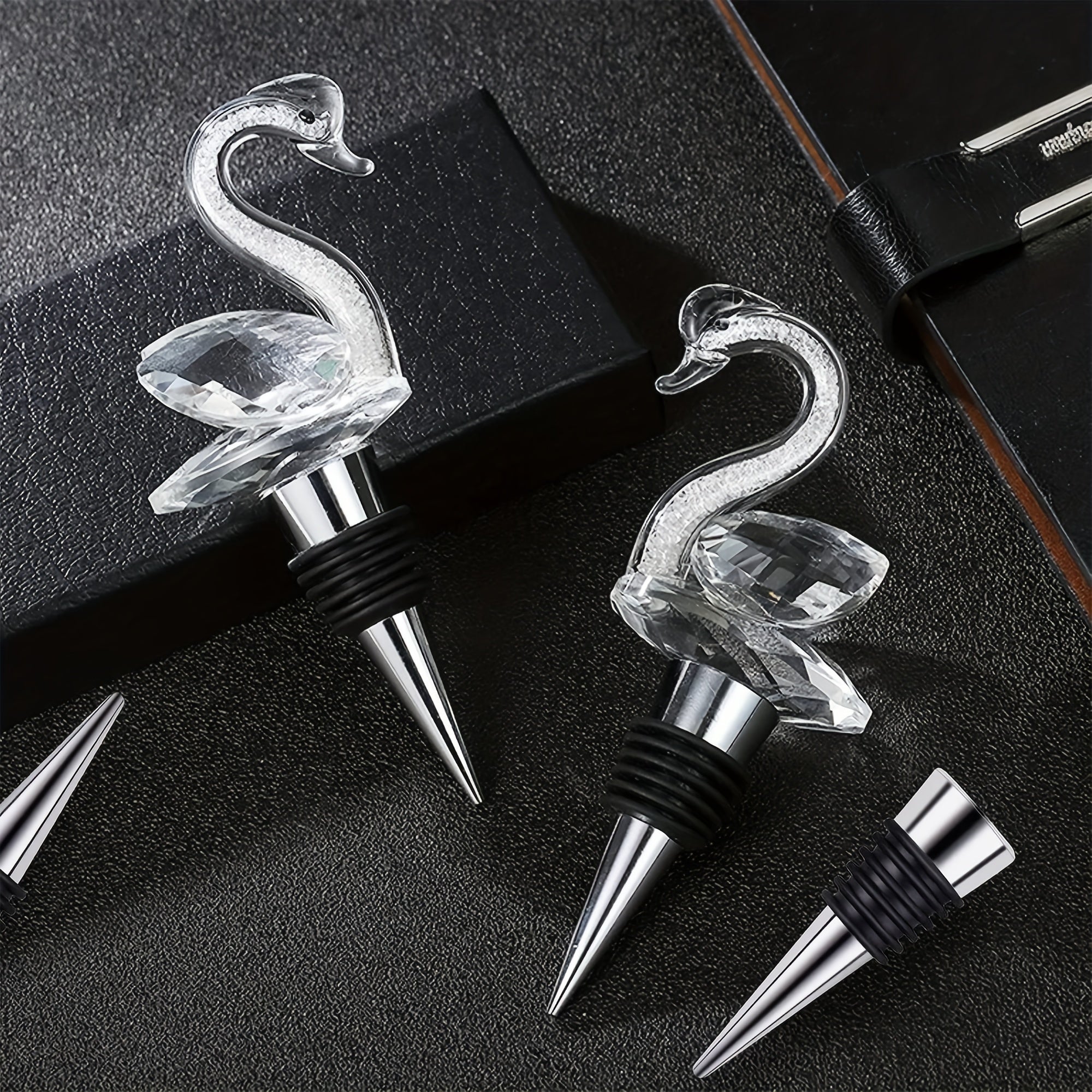 Handmade Gold Finish Wine Stopper with Flat Head and Hole