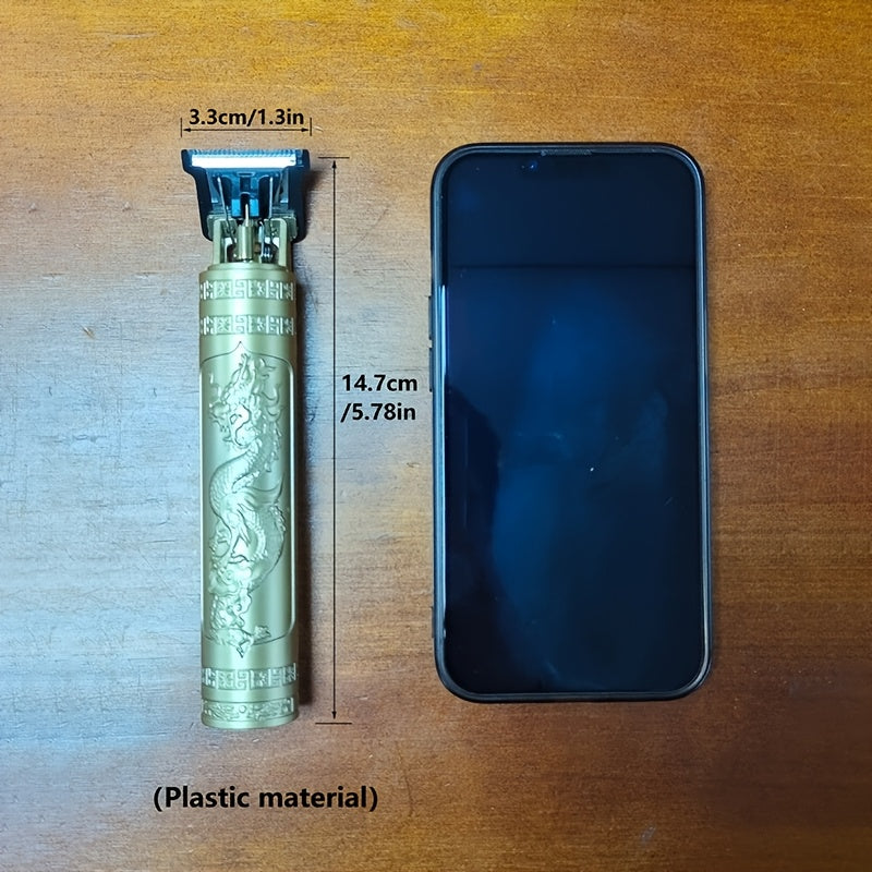 1-набор профессиональных электрических машинок для стрижки волос для мужчин с дизайном дракона в золотом, черном и медном цветах, перезаряжаемая литиевая батарея 400mAh, идеальный подарок на День отца