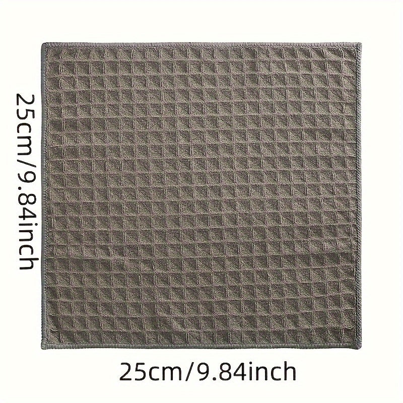 3Pcs Grey Coffee Machine Towels Absorbent Non-Woven Polyester Cleaning Cloths