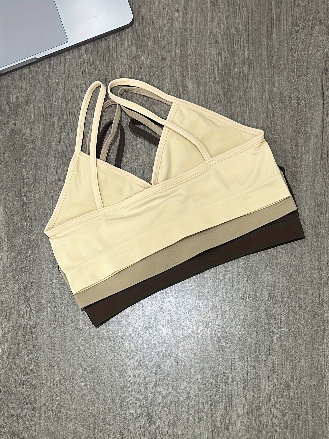 Women’s 3-Pack Seamless Bralettes Soft Stretch Knit No Underwire Padded Solid