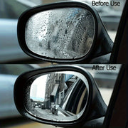 Waterproof Transparent PET Car Rearview Mirror Film Set of 2 Anti-Fog Rain Protector Stickers