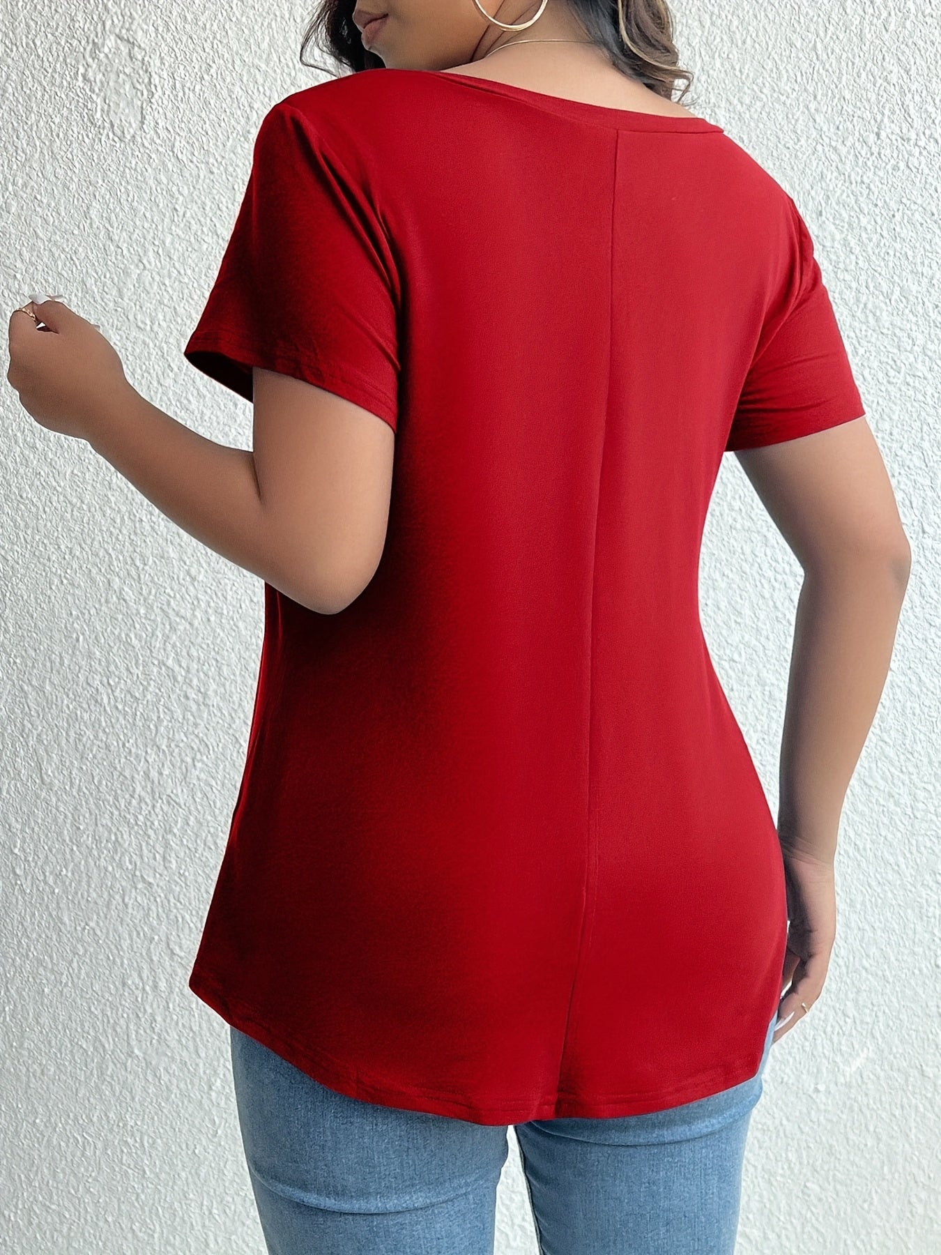 Plus Size Women's Cotton T-Shirt Casual Loose Fit