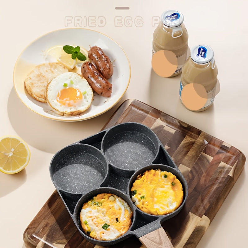 Yog'ochsiz tuxum qovurish panasi 4 stakan, gaz va induksiya pechlari uchun, omletlar, burgerlar, sayohat uchun