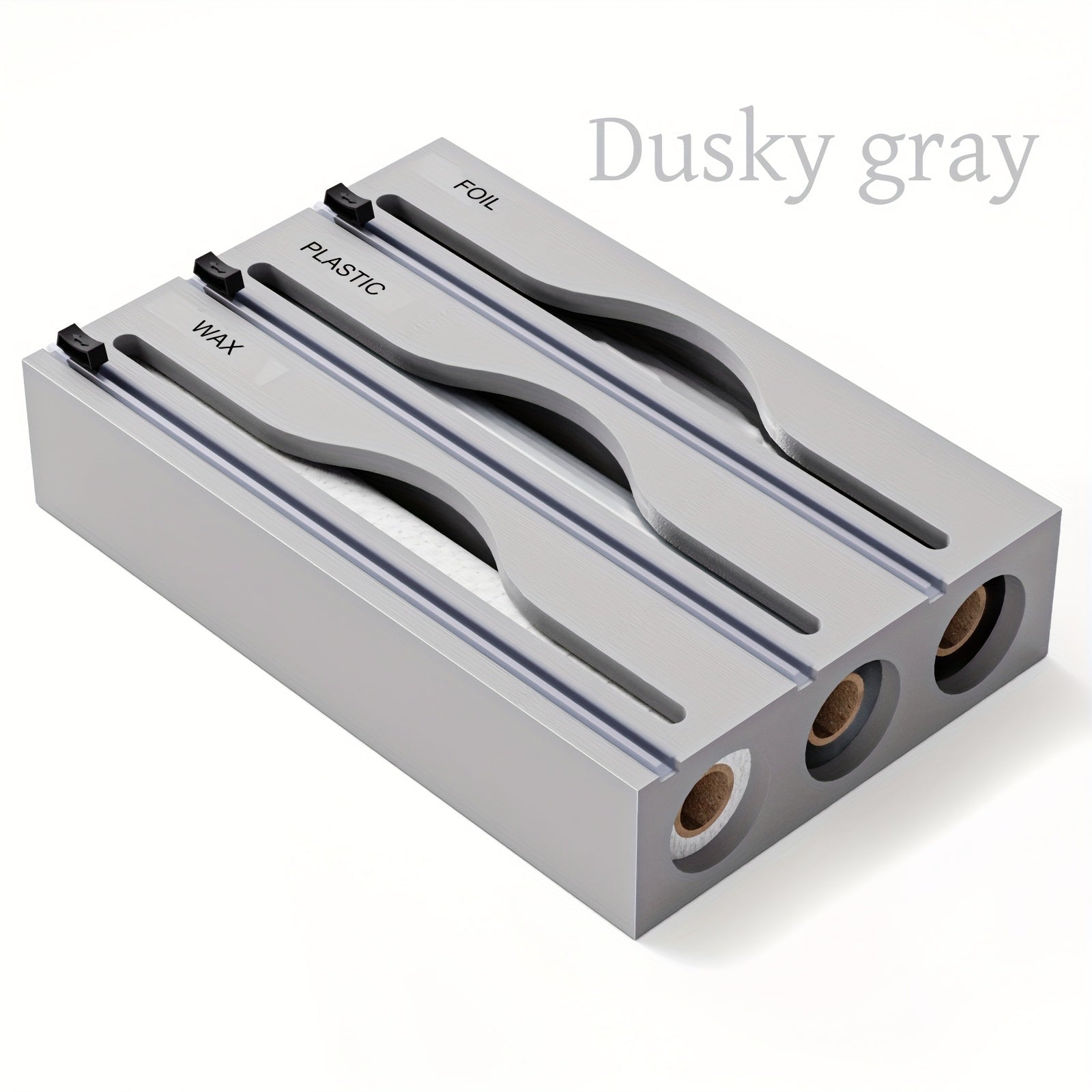 Bamboo Kitchen Organizer for Plastic Wrap Foil and Wax Paper Dispenser