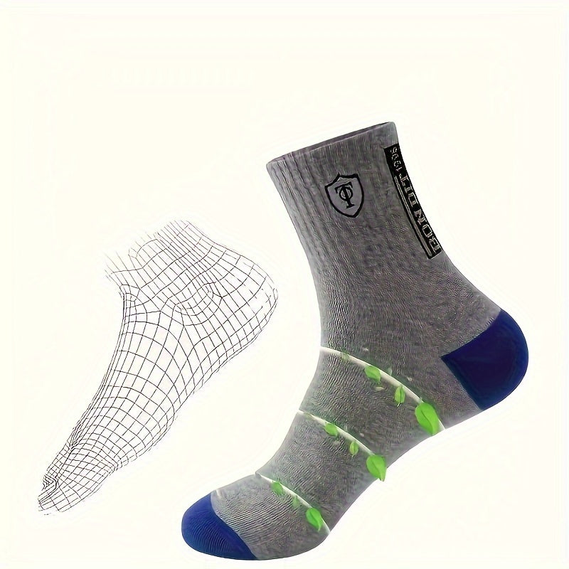 Men's 5-Pack Sailor Socks Breathable Warm Knit Polyester Spandex Fall Winter