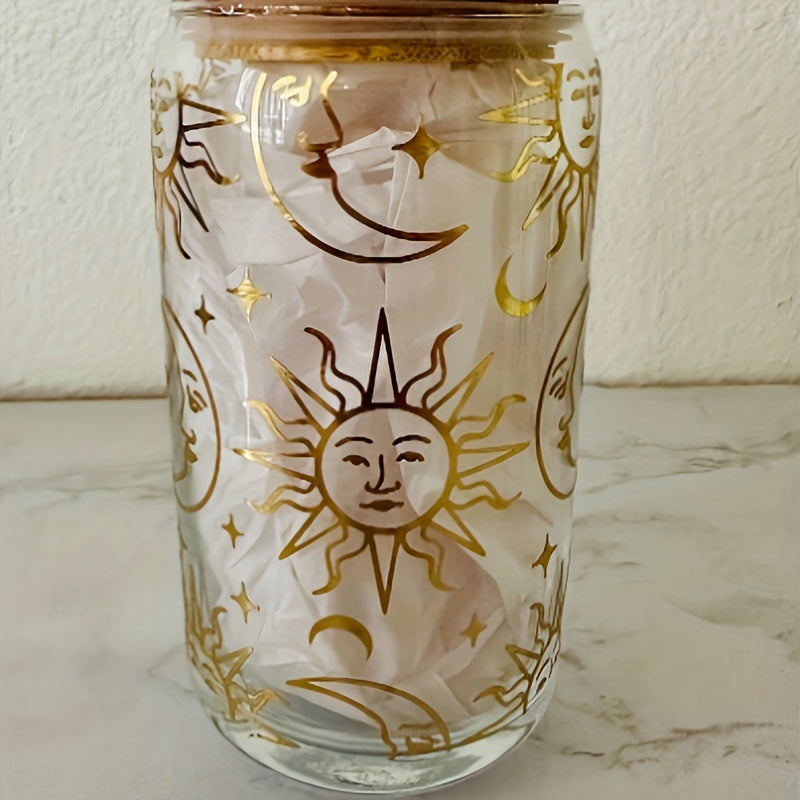 16 Oz Reusable Glass Coffee Mug Dishwasher Safe Cold Drinks Gift