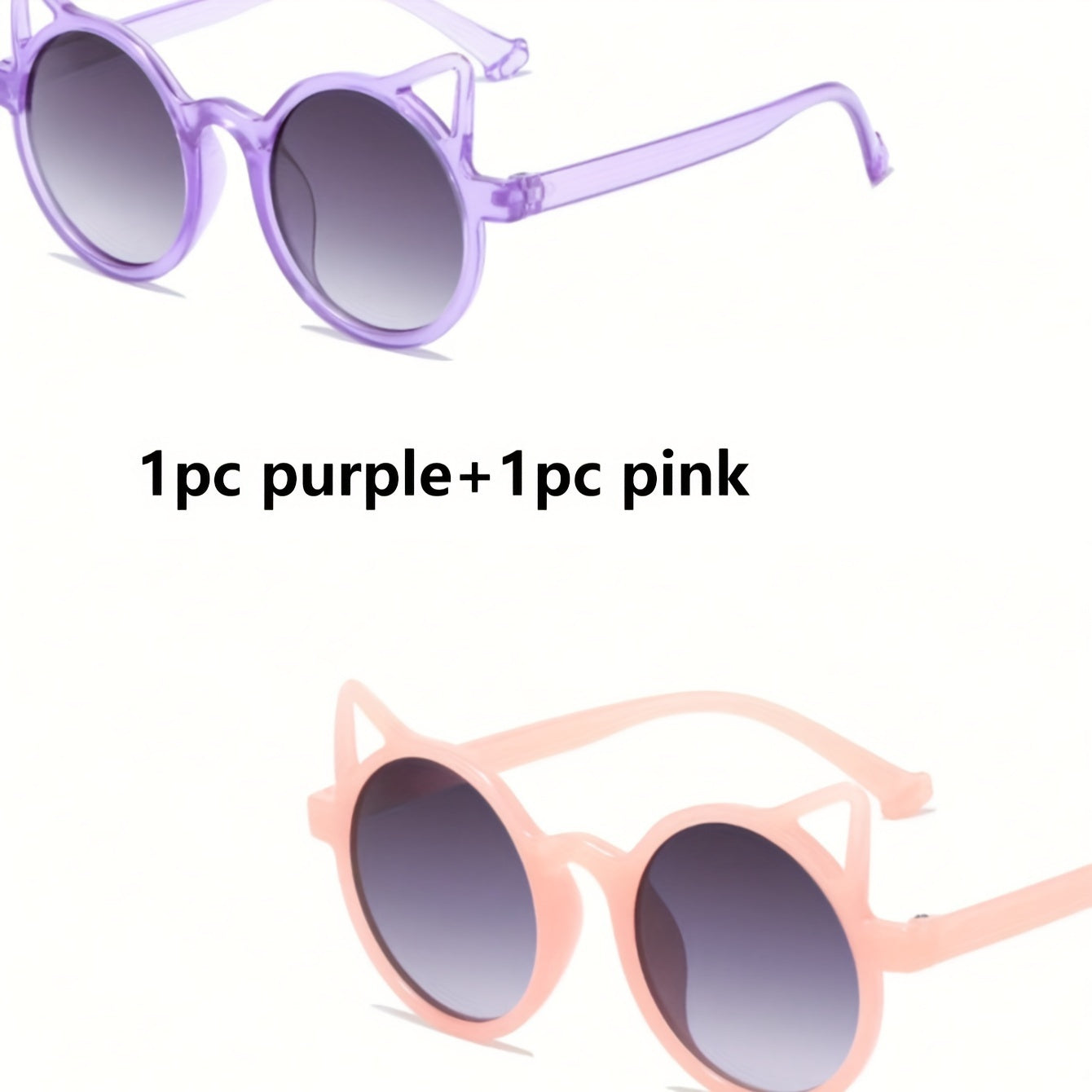 2-Pack Cat Eye Glasses for Women Men PC Frame AC Lens Decorative Fashion Accessories