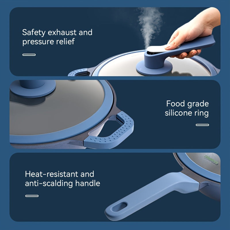 "Ecowin Non-Stick Blue Diamond Coated Wok with Steamer" ni taqdim etamiz - 27.94 sm/32.0 sm katta o'lchamlarida mavjud, bu wok mustahkam, korroziyaga chidamli va barcha plitalar bilan mos keladigan qilib ishlab chiqarilgan. Kuzda pishirish uchun mukammal.