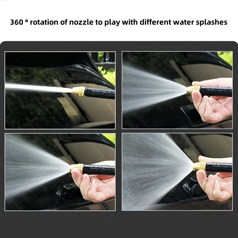 Conjunto de lavado a presión para coches con pistola de rociado, manguera y accesorios para coches, suelos, cristales y flores