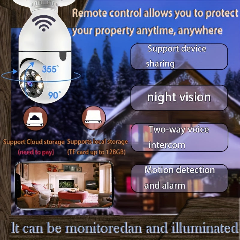 Smart Home Camera WiFi Night Vision Two-Way Audio Wide Angle Remote Monitoring