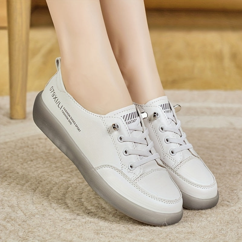 Women's White Slip-On Sneakers Casual Shoes Lightweight Comfort