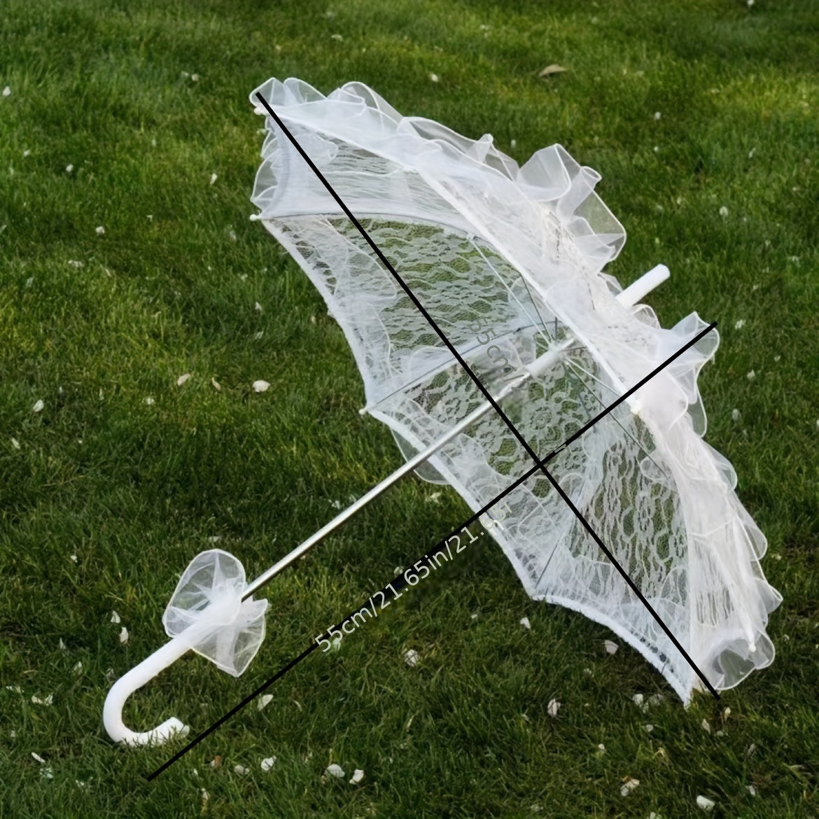 White Lace Parasol for Weddings and Bridal Photoshoot