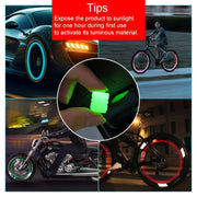 40 шт. светящиеся крышки для вентилей шин, светятся в темноте, флуоресцентный пластик, для автомобиля, мотоцикла