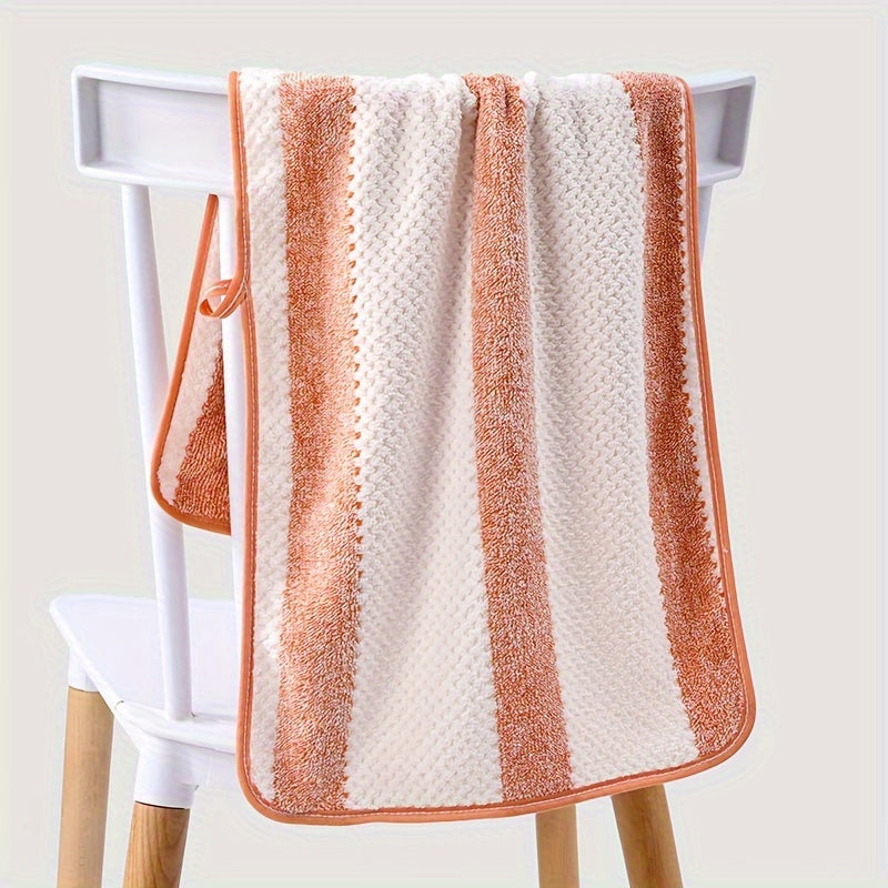 Geometric Pattern Face Towel 280gsm Knit Fabric Quick-Drying Absorbent Bathroom Home Hotel Use